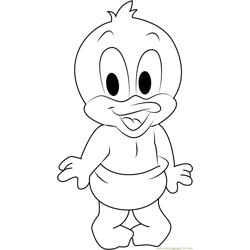 Happy Baby Looney Tunes Free Coloring Page for Kids