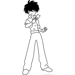 Dan Kuso Free Coloring Page for Kids