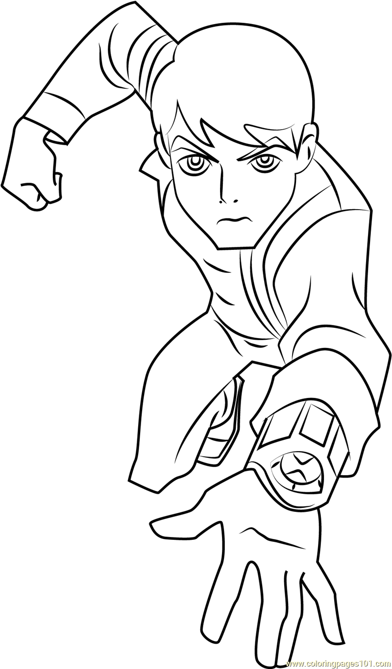 Ben 10 Omniverse Coloring Page for Kids - Free Ben 10 Printable ...