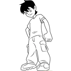 Angry Ben Free Coloring Page for Kids