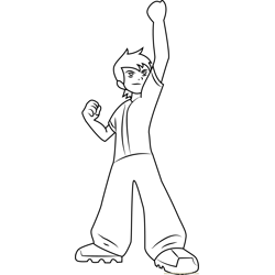 Ben 10 See Up Free Coloring Page for Kids