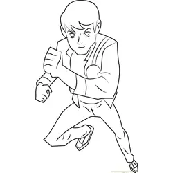 Ben Running Free Coloring Page for Kids