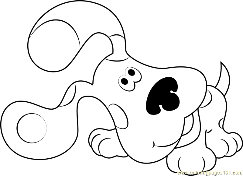 Blue Clues Looking Up Coloring Page for Kids - Free Blue's Clues