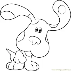 Blue Puppy Free Coloring Page for Kids