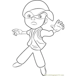 BoBoiBoy Solar Free Coloring Page for Kids