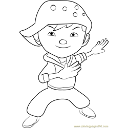 BoBoiBoy Wind Free Coloring Page for Kids