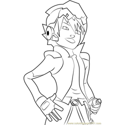 Captain Kaizo Free Coloring Page for Kids