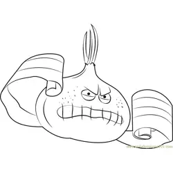 Onion Monster Free Coloring Page for Kids