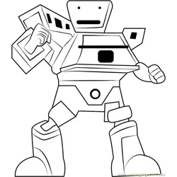 SampahBot Free Coloring Page for Kids