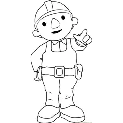 Bob the Builder is Coming Free Coloring Page for Kids