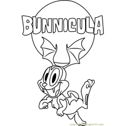 Bunnicula Flying Free Coloring Page for Kids