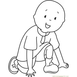 Caillou Free Coloring Page for Kids