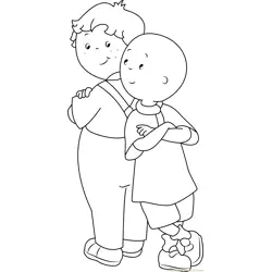 Standing Back to Back Free Coloring Page for Kids