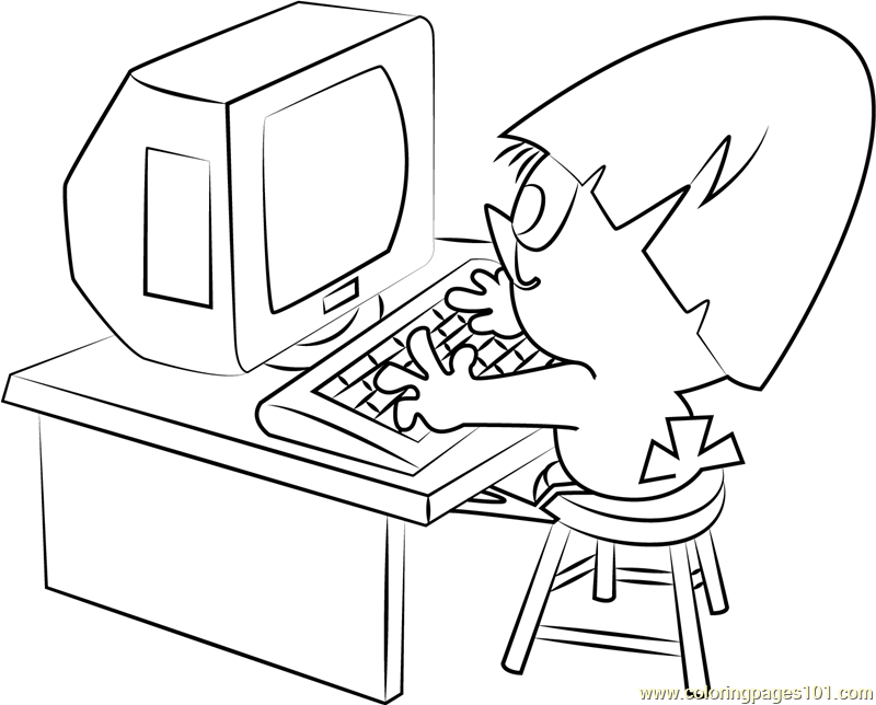 Calimero Playing Computer