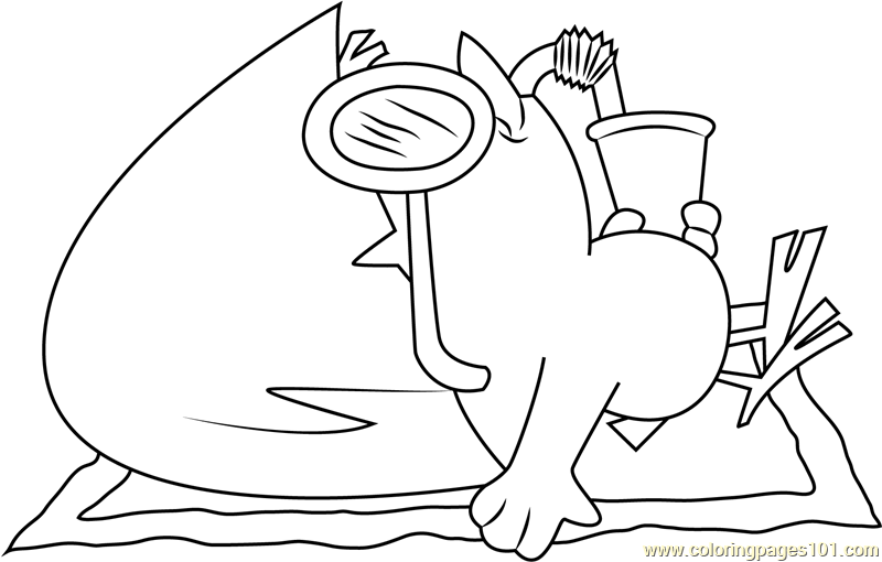Calimero Ready to Sleep Coloring Page for Kids - Free Calimero