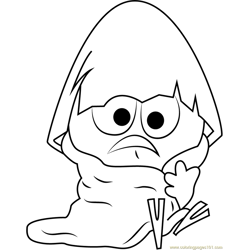 Angry Calimero Free Coloring Page for Kids