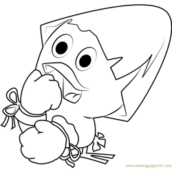Calimero Boxing Free Coloring Page for Kids