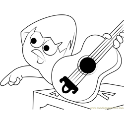 Calimero Playing Baseball Coloring Page for Kids - Free Calimero