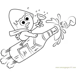 Calimero with Shampion Free Coloring Page for Kids