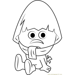Nervous Calimero Free Coloring Page for Kids