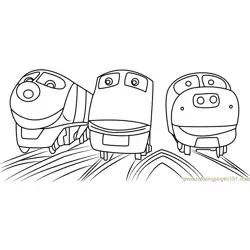 Chuggington Trains Free Coloring Page for Kids