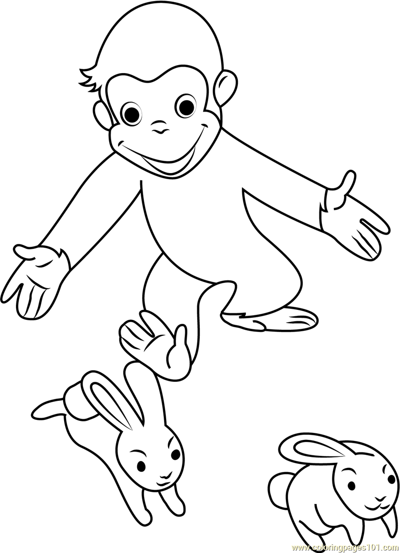 Curious George Free Coloring Pages