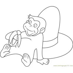 Curious George Sitting on Hat