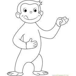Curious George Free Coloring Page for Kids