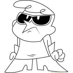 Angry Dexter Free Coloring Page for Kids
