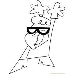Dancing Dexter Free Coloring Page for Kids