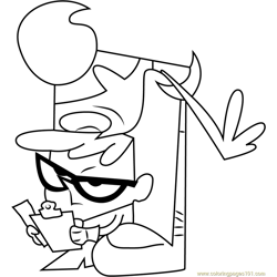 Dexter See Result Free Coloring Page for Kids