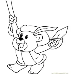 Gruffi Ready to Fight Free Coloring Page for Kids