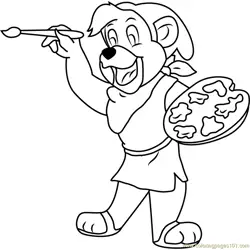 It's Time for Painting Free Coloring Page for Kids