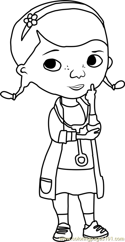 Doctor McStuffins Coloring Page for Kids - Free Doc McStuffins