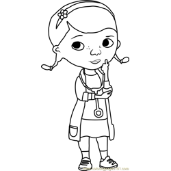 Doctor McStuffins Free Coloring Page for Kids
