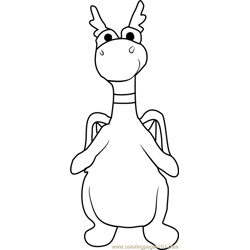 Dragon Stuffy Philbert Free Coloring Page for Kids