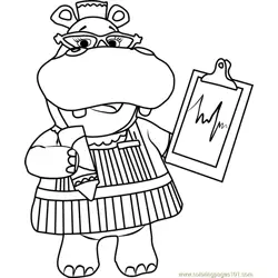 Hallie with Chart Free Coloring Page for Kids