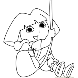 Dora Marquez Free Coloring Page for Kids