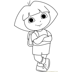 Dora Reading A Book Coloring Page For Kids Free Dora The Explorer Printable Coloring Pages Online For Kids Coloringpages101 Com Coloring Pages For Kids