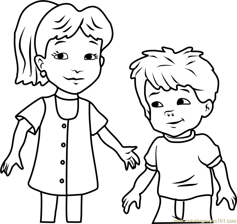 Dragon Tales Emmy and Max Coloring Page for Kids - Free Dragon Tales