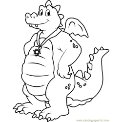 Dragon Tales Ord Blue male Dragon Free Coloring Page for Kids