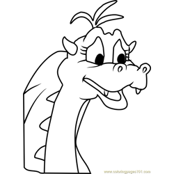 Dragon Tales Priscilla Free Coloring Page for Kids