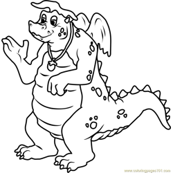 Dragon Tales Quetzal old Dragon Free Coloring Page for Kids