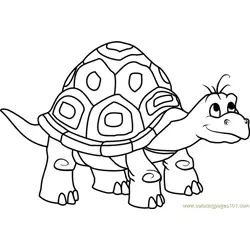 Dragon Tales Speedy the Turtle Free Coloring Page for Kids