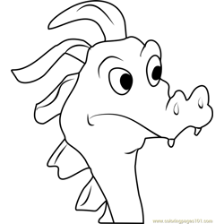 Dragon Tales Zak Free Coloring Page for Kids