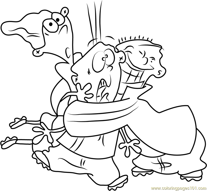 Ed, Edd n Eddy Having Fun Coloring Page - Free Ed, Edd n Eddy Coloring ...