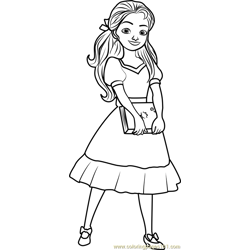 Princess Isabel Free Coloring Page for Kids