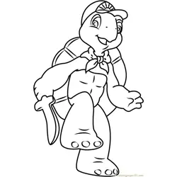 Happy Franklin Free Coloring Page for Kids