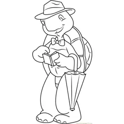 Mr. Turtle Free Coloring Page for Kids