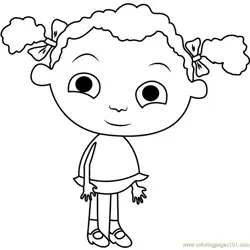 Cute Franny Free Coloring Page for Kids
